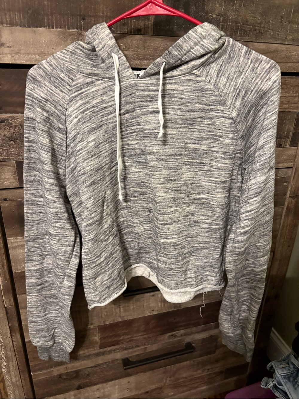 PINK Victoria's Secret Gray Marled Pullover Hoodie
